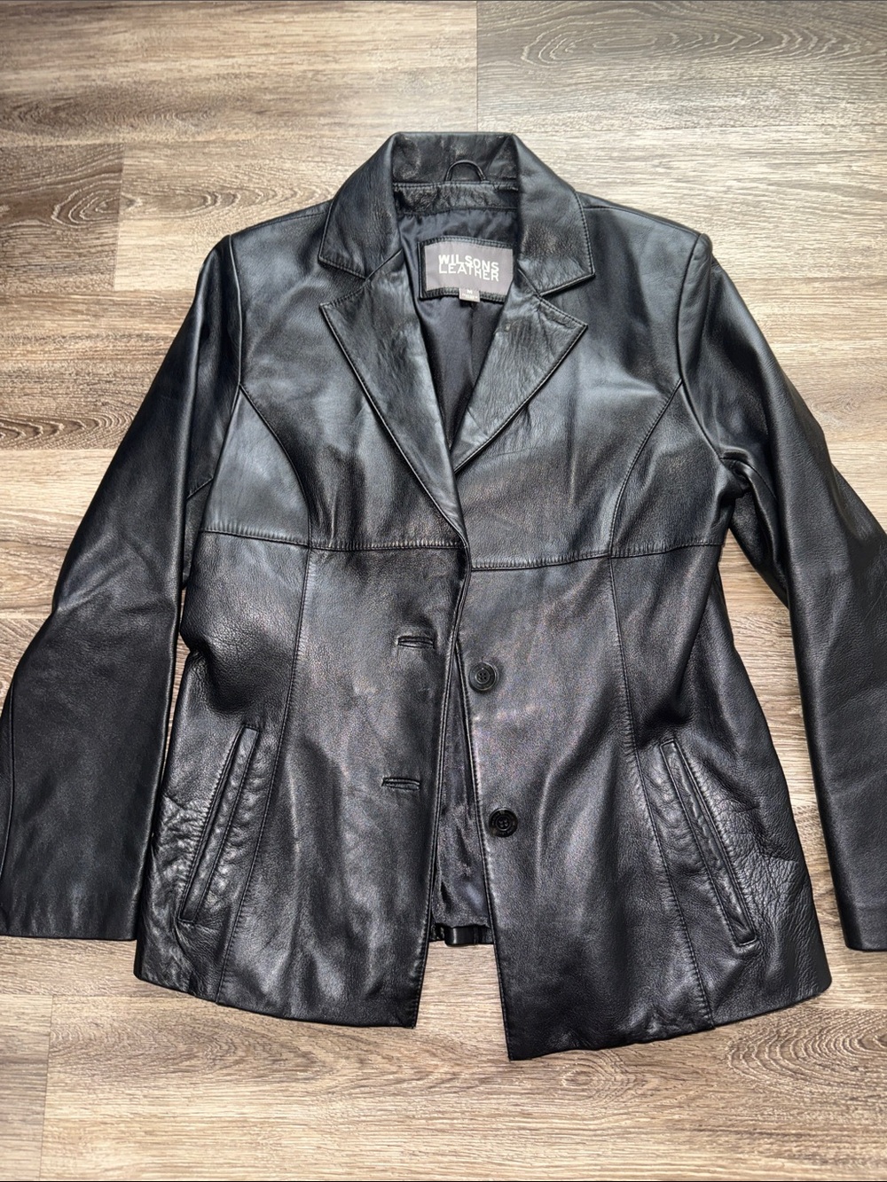 Wilsons Leather Black Women's Leather Blazer Jacket